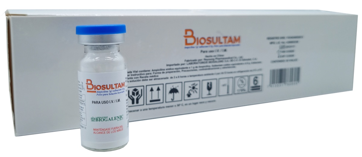 Biosultam Polvo para Solución Inyectable