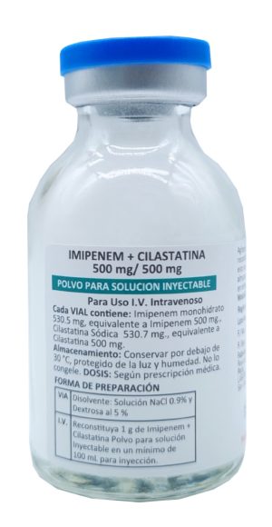 Imipenem + Cilastatina Polvo para Solución Inyectable