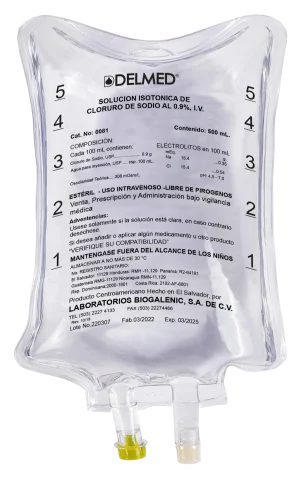 Cloruro de Sodio 0.9% 500 mL